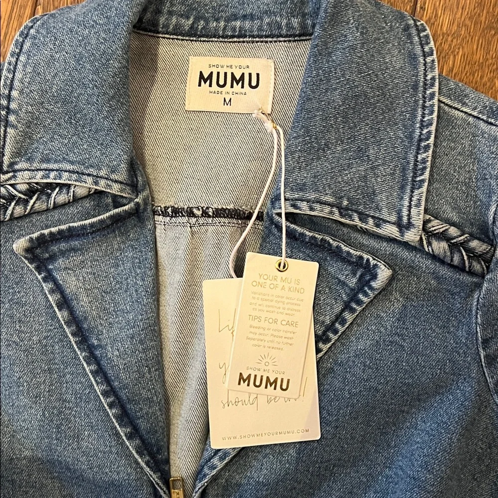 Show Me Your MuMu Blue Denim Mini Dress - Picture 2 of 2